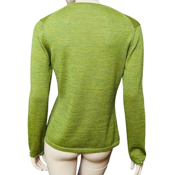 100% Baby Alpaca Made in Peru V-Neckline Sweater Long Sleeves Size Small - Picture 7 of 10